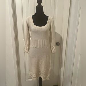 goddis Knit sweater ivory crochet dress size S